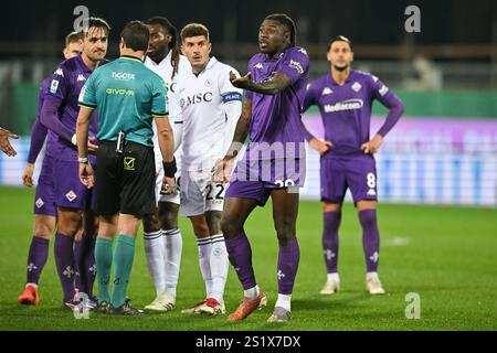 4 gennaio 2025, Stadio Artemio Franchi, Firenze, Italia; partita di serie A Enilive; Fiorentina contro Napoli; Moise Kean dell'AC Fiorentina Foto Stock