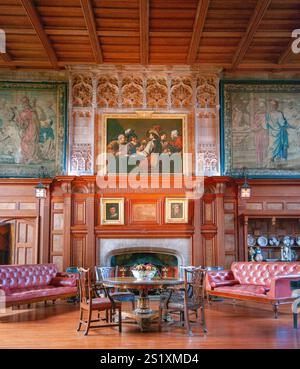 L'interno dello Stateroom Bamburgh Castle Northumberland Inghilterra Foto Stock