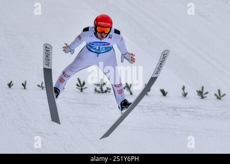 Bischofshofen, Austria. 5 gennaio 2025. BISCHOFSHOFEN, AUSTRIA - 5 GENNAIO: Manuel Fettner dell'Austria durante la qualificazione della Coppa del mondo FIS salto con gli sci Four Hills Tournament Men Bischofshofen il 5 gennaio 2025 a Bischofshofen, Austria.250105 SEPA 24 027 - 20250105 PD4949 credito: APA-PictureDesk/Alamy Live News Foto Stock