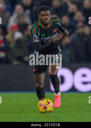 Brighton, Regno Unito. 4 gennaio 2025. Brighton Inghilterra, 2025 4 gennaio. Thomas Partey dell'Arsenal durante la partita di calcio di Premier League tra Brighton & Hove Albion e Arsenal FC al Falmer Stadium/American Express Stadium, Inghilterra. (David Horton/SPP) (David Horton/SPP) credito: SPP Sport Press Photo. /Alamy Live News Foto Stock