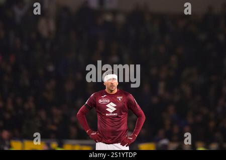 Torino, Italia. 5 gennaio 2025. TorinoÕs Guillermo Maripan durante la partita di calcio di serie A tra Torino FC e Parma lo Stadio Olimpico grande Torino di Torino - 5 gennaio 2024. Sport - calcio ESCLUSIVO TORINO FC (foto di Fabio Ferrari/LaPresse) credito: LaPresse/Alamy Live News Foto Stock