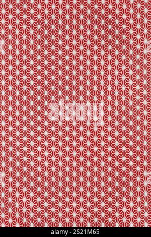 Materiale di sfondo: Asciugamano Tenugui, motivo giapponese (Asanoha)-motivo giapponese Foto Stock