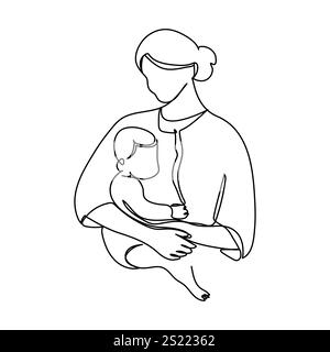 International Childrens Dayspremendo l'amore per i bambini in un'arte della linea Day Protection Illustrazione Vettoriale