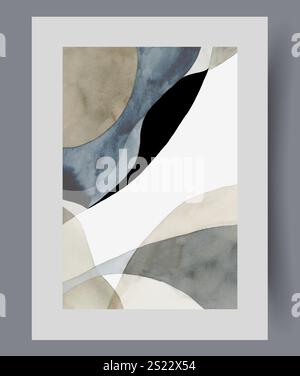 Splendido poster creativo con design minimalista, per interni di eventi per artisti e designer Illustrazione Vettoriale