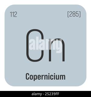Cromo, Cr, elemento periodico della tabella con nome, simbolo, numero atomico e peso. Metallo di transizione con vari usi industriali, come in acciaio inossidabile, elettroplaccatura, e come pigmento nei coloranti e nella vernice. Illustrazione Vettoriale