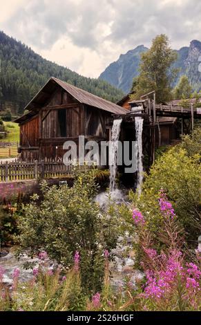 La segheria Santa Gertrude in Val d'ultimo, provincia di Bolzano, Italia, alto Adige. Foto Stock