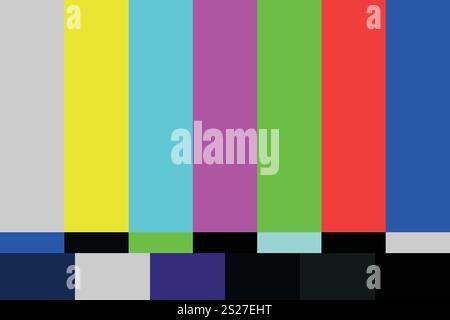 Il televisore non ha segnale, lo sfondo colorato del televisore non ha segnale Illustrazione Vettoriale