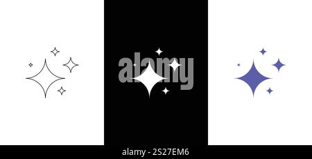 Icona futuristica scintillante retrò. Design astratto e accattivante con effetto di lucentezza. Modelli per design, poster, progetti, banner, logo, e auto d'affari Illustrazione Vettoriale