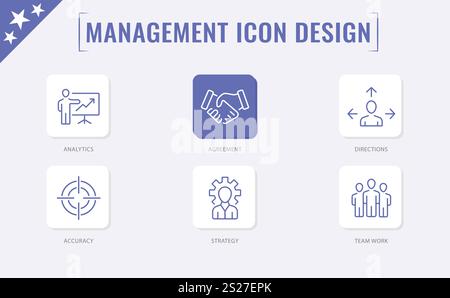 Insieme di icone di linea sottile relative a team, lavoro di squadra, colleghi, cooperazione. Raccolta di simboli Linear business Simple. illustrazione vettoriale. Traccia modificabile Illustrazione Vettoriale