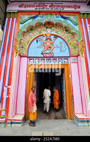 Tempio Shri Bade Hanuman Ji ad Ayodhya, Uttar Pradesh, India. Foto Stock
