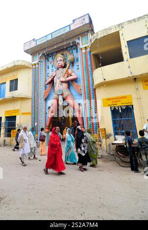 Tempio Shri Bade Hanuman Ji ad Ayodhya, Uttar Pradesh, India. Foto Stock