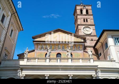 La chiesa mariana più antica di Roma, Santa Maria in Trastevere, quartiere Trastevere, Roma, regione Lazio, Italia Foto Stock