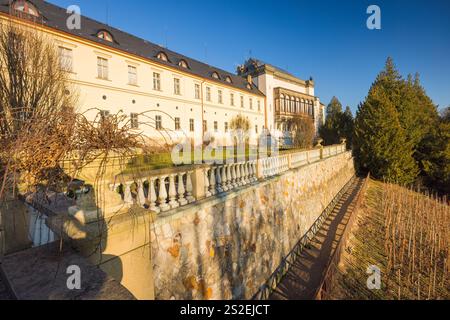 Castello di Zbiroh, punto di riferimento medievale nella regione Pilsen nella Repubblica Ceca, in Europa. Foto Stock