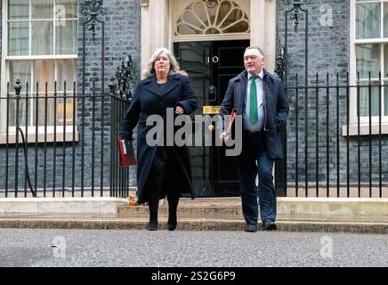 Londra, Inghilterra, Regno Unito. 7 gennaio 2025. STEVE REED e HEIDI ALEXANDER lasciano la riunione di gabinetto. (Credit Image: © Tayfun Salci/ZUMA Press Wire) SOLO PER USO EDITORIALE! Non per USO commerciale! Foto Stock