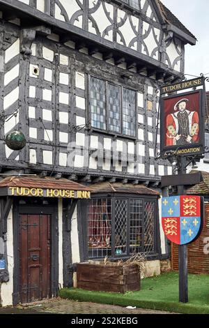 Tudor House Inn, Warwick, Warwickshire, Inghilterra, Regno Unito Foto Stock