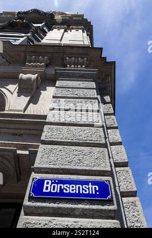 Svizzera, Zurigo, Vecchia Borsa di Boersenstrasse Austria, Europa Foto Stock