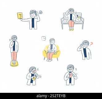 Flair vari sintomi impostati Foto Stock