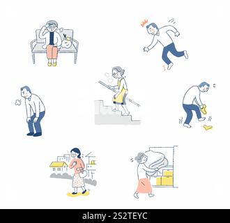 Flair vari sintomi impostati Foto Stock