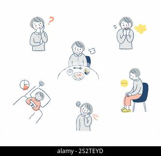 Flair vari sintomi impostati Foto Stock