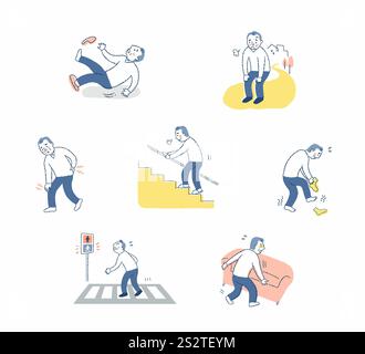 Flair vari sintomi impostati Foto Stock