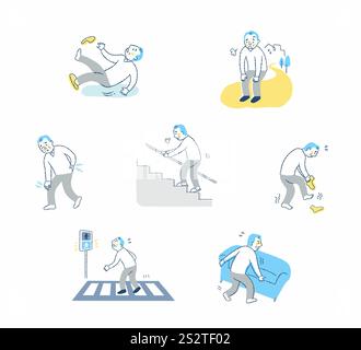 Flair vari sintomi impostati Foto Stock