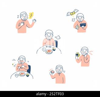 Flair vari sintomi impostati Foto Stock