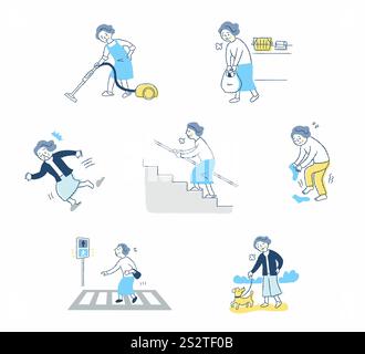 Flair vari sintomi impostati Foto Stock