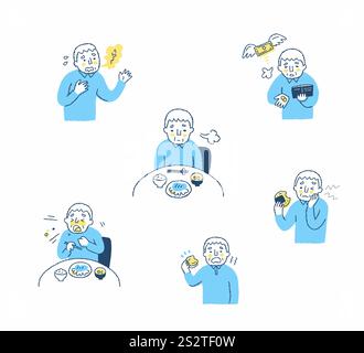 Flair vari sintomi impostati Foto Stock