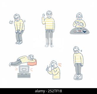 Flair vari sintomi impostati Foto Stock