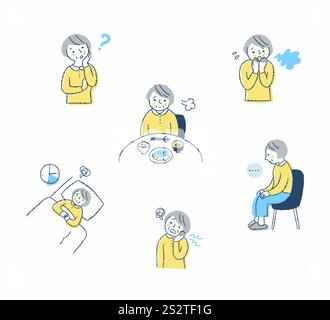 Flair vari sintomi impostati Foto Stock