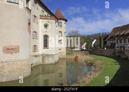 Castello con fossati di Glatt in stile rinascimentale, Sulz am Neckar, distretto di Rottweil, Baden-Wuerttemberg, Germania, Europa Foto Stock