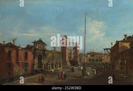 Francesco guardi (1712-1793) - Venezia, Arsenale Foto Stock