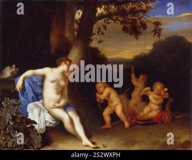 Frans van Mieris il Vecchio (1635-1681) - Venere e Cupido Foto Stock