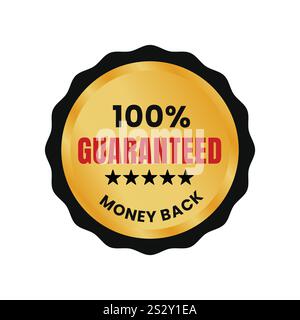 Garanzia del design vettoriale del badge di fiducia. Icona del badge di garanzia Illustrazione Vettoriale