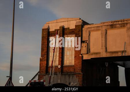 Parte di un ponte, primo piano. Foto Stock