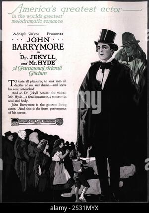 DR. JEKYLL E IL SIGNOR HYDE JOHN BARRYMORE data: 1920 Foto Stock