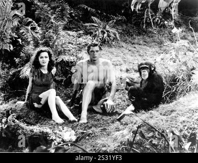 TARZAN FUGGE (US 1936) MGM MARGARET O'SULLIVAN, JOHNNY WEISMULLER, CHEETAH data: 1936 Foto Stock