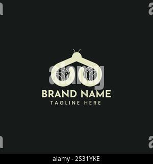 Design con logo a forma di ape Illustrazione Vettoriale