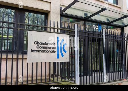 Parigi, Francia, 12.31.2025. La camera di commercio internazionale con sede nel 16° arrondissement di Parigi Foto Stock
