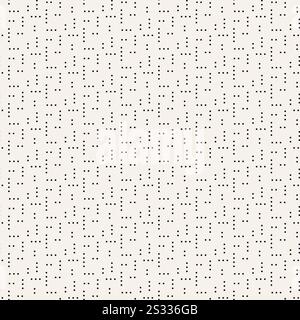 Linee tratteggiate nere brevi astratte motivo geometrico senza cuciture Illustrazione Vettoriale