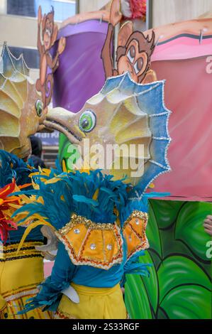 Scena della sfilata annuale di Mummer's Day di Capodanno a Philadelphia. Foto Stock
