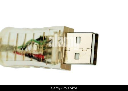 Cavo USB, foto simbolica per il collegamento in rete, il trasferimento dati e Internet Austria Foto Stock