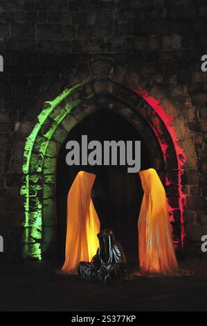 Guardiani del tempo installazione di Manfred Kielnhofer a Berlino Foto Stock