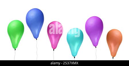 palloncini isolati su sfondo bianco. palloncini isolati su bianco Foto Stock