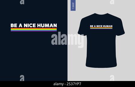 Scegli una t-shirt con tipografia umana. Elegante t-shirt e design di abbigliamento. Illustrazione Vettoriale