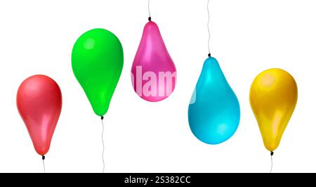 palloncini isolati su sfondo bianco. palloncini isolati su bianco Foto Stock