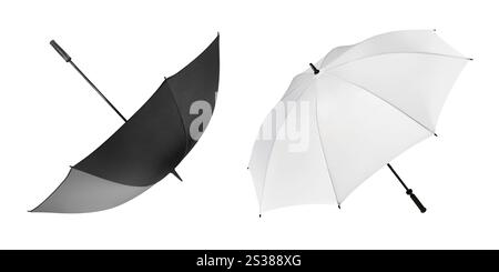 Ombrelli isolati su sfondo bianco. Ombrelli isolati Foto Stock