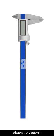 Calibro digitale isolato su sfondo bianco. Calibro digitale Foto Stock
