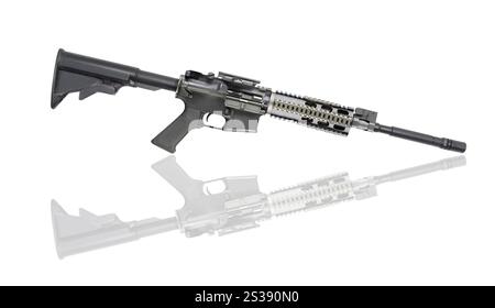 Carabina dell'esercito AMERICANO isolata sul bianco. Carabina dell'esercito AMERICANO Foto Stock