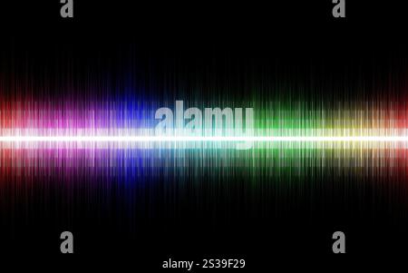 Onda audio su nero Foto Stock